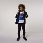 Boys White Logo Long Sleeved Top, 1, hi-res