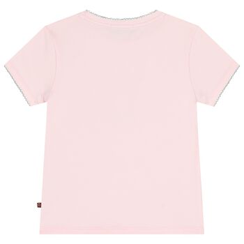 Girls Pink Logo Bag T-Shirt
