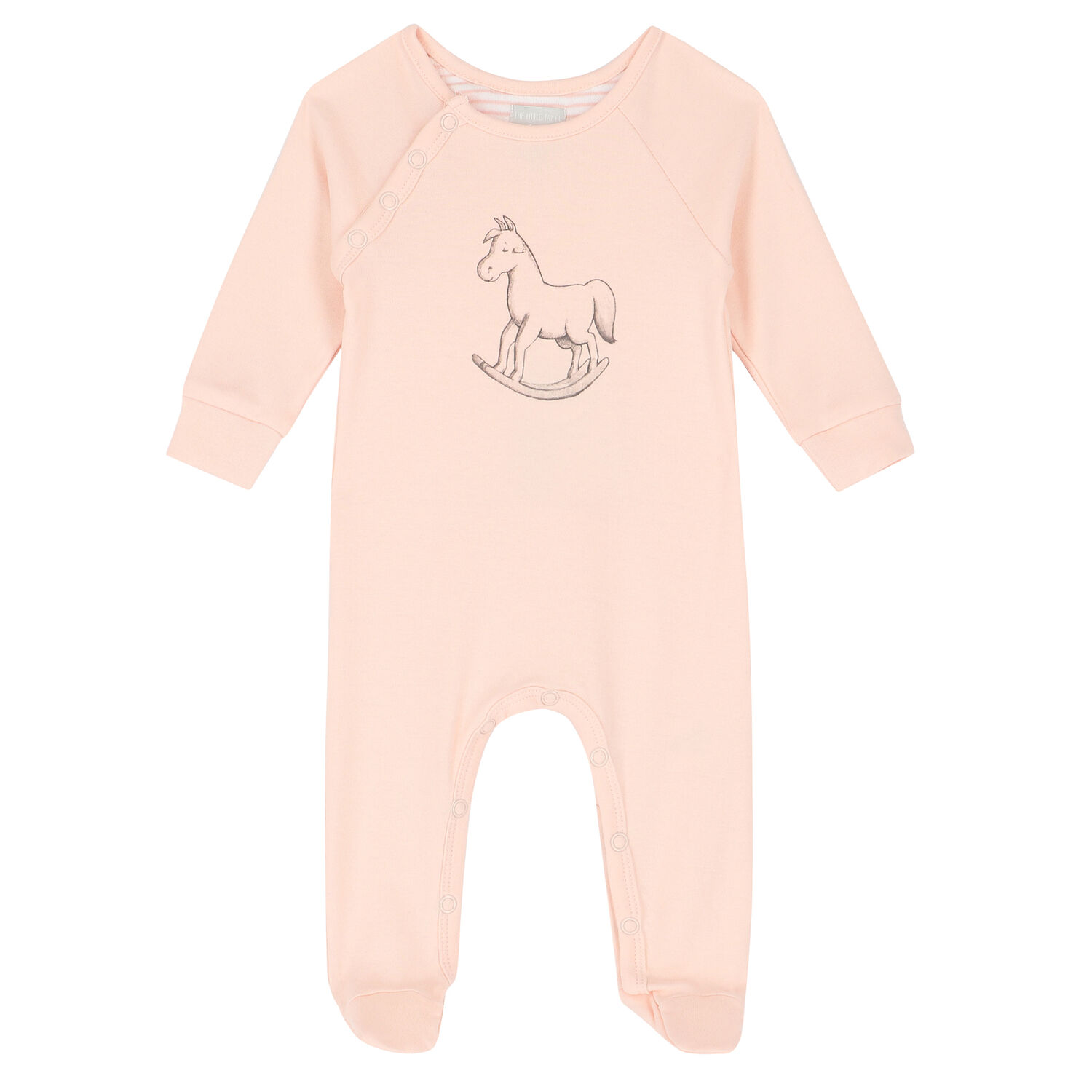 Baby Girls Pink Logo Babygrow, 1, hi-res