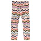 Girls Pink & Purple Zigzag Leggings, 1, hi-res