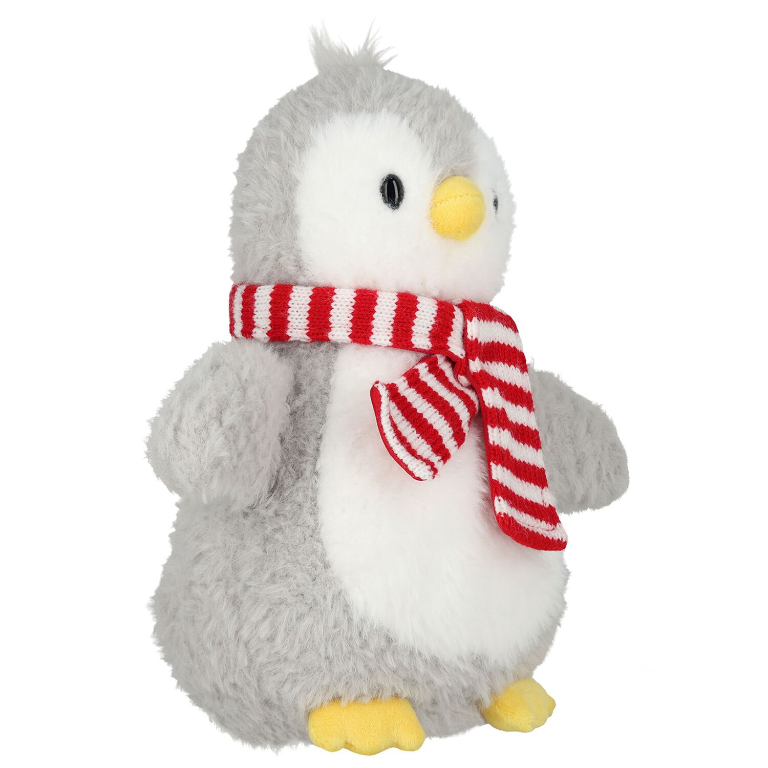 White & Grey Toboggan Twins Scarf Soft Toy ( 21CM ), 1, hi-res