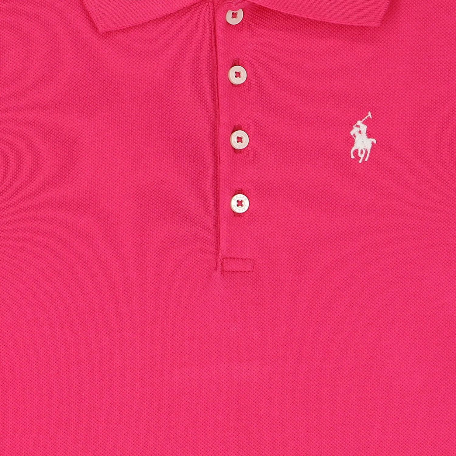 Girls Pink Logo Polo Dress, 2, hi-res image number null