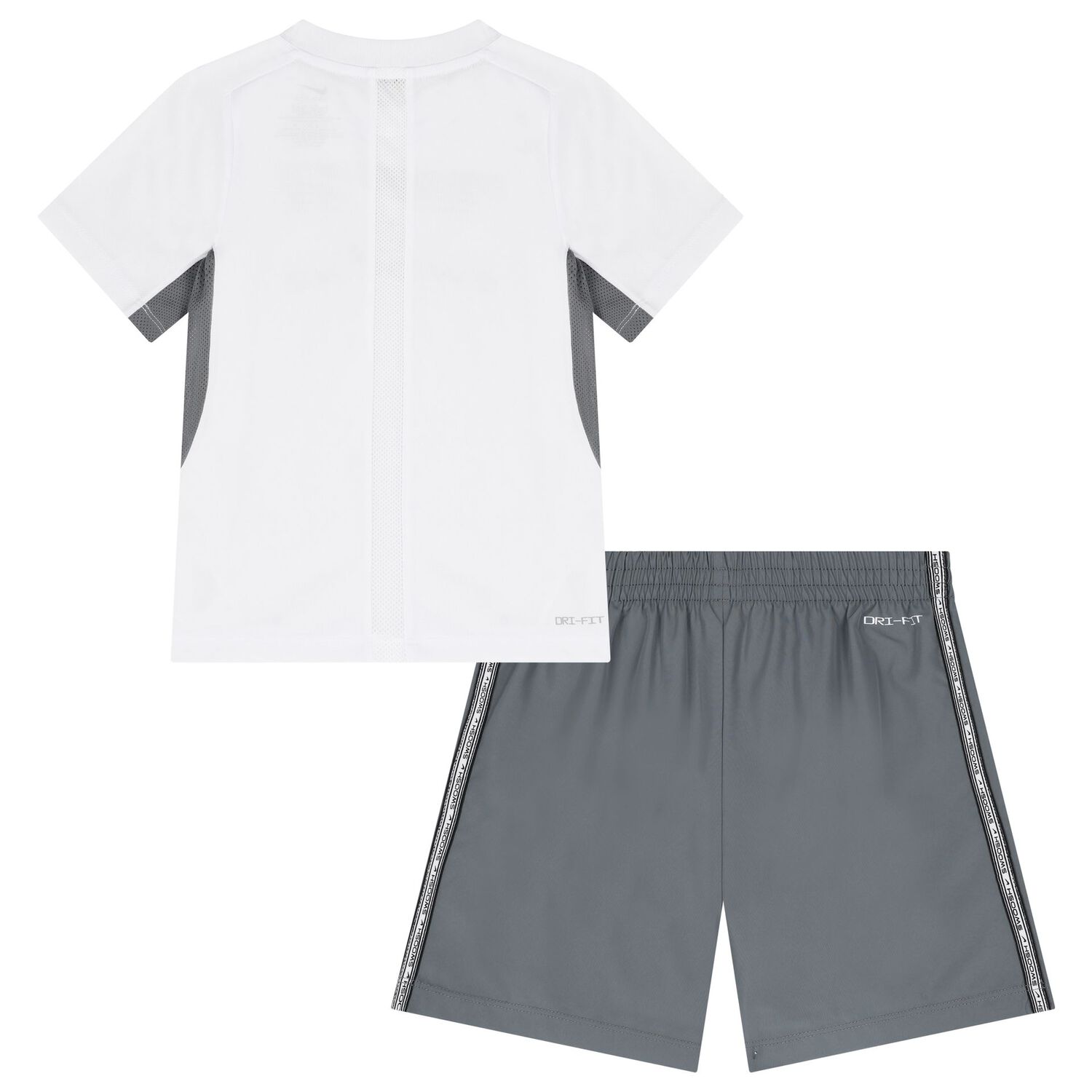 Boys White & Grey Shorts Set, 1, hi-res