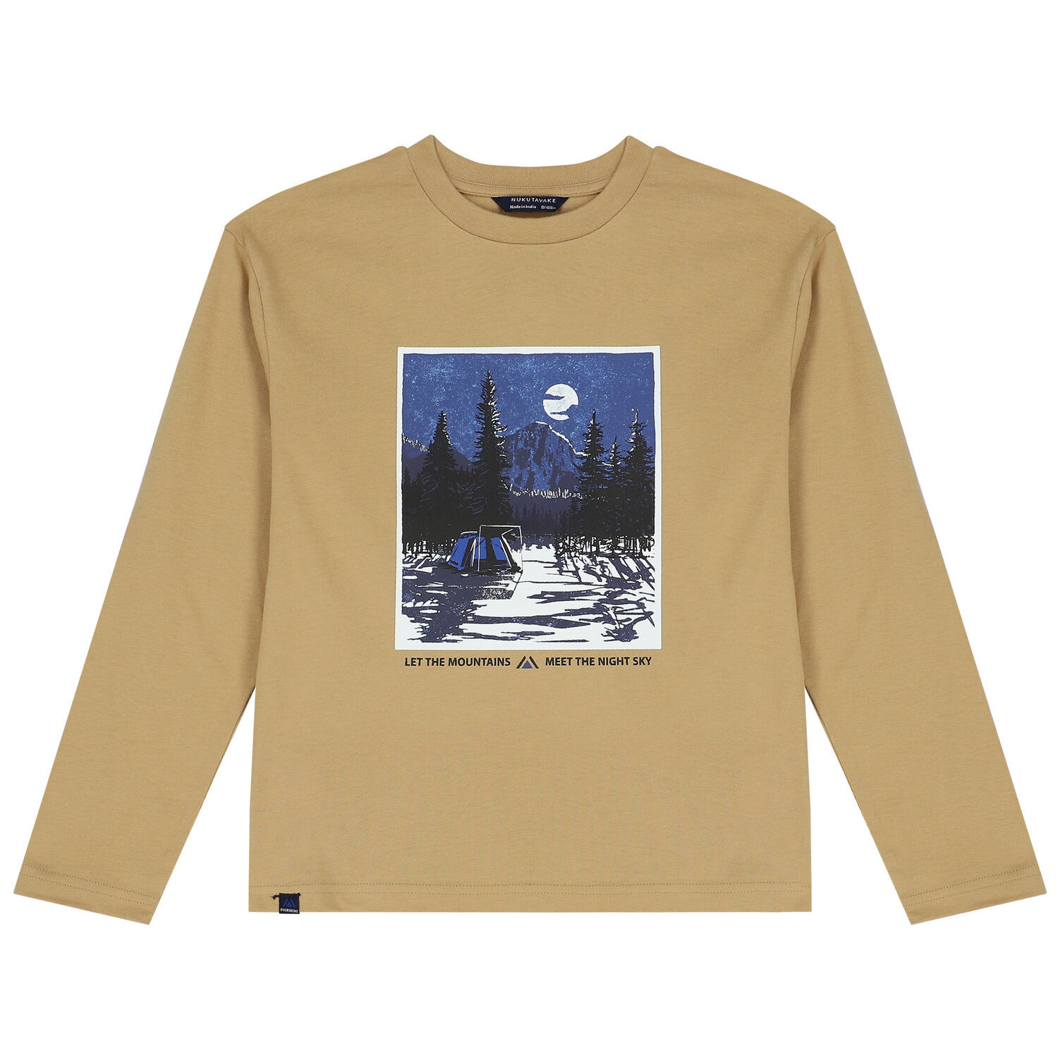 Boys Beige Long Sleeve Top, 1, hi-res