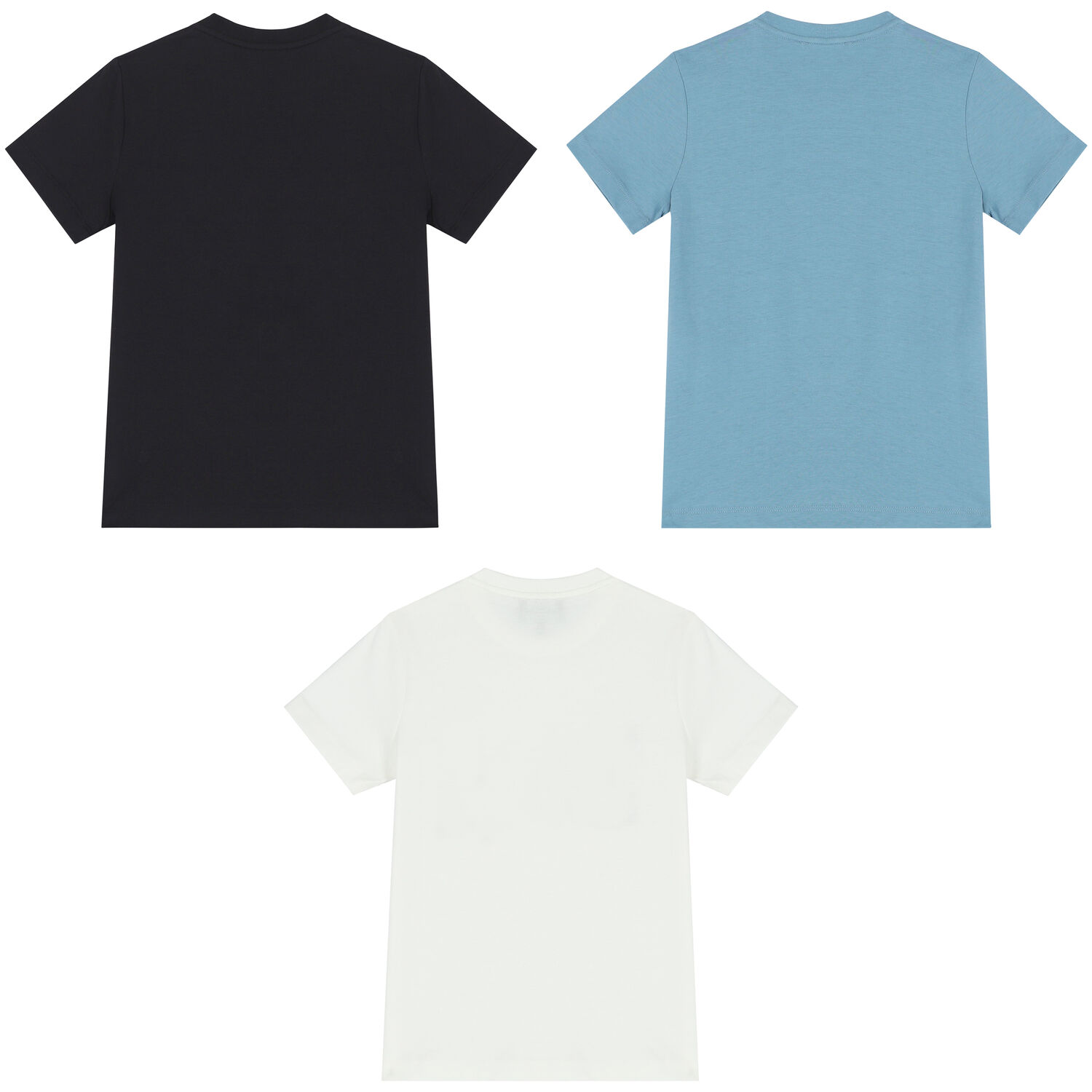 Boys Navy, Ivory & Blue Logo T-Shirts ( 3-Pack ), 1, hi-res