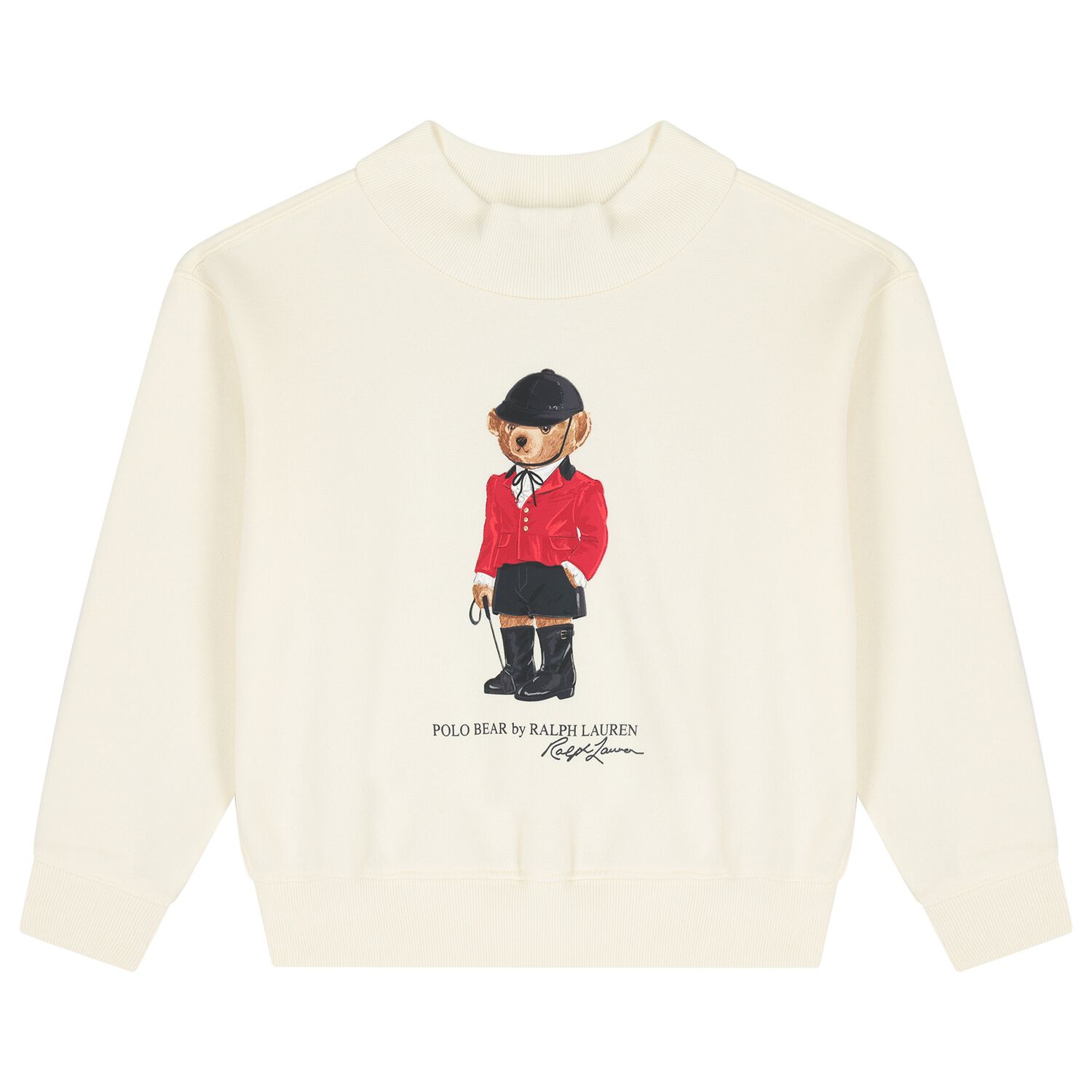 Girls Ivory Polo Bear Sweatshirt, 1, hi-res