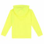 Boys Neon Yellow Logo Hooded Top, 1, hi-res