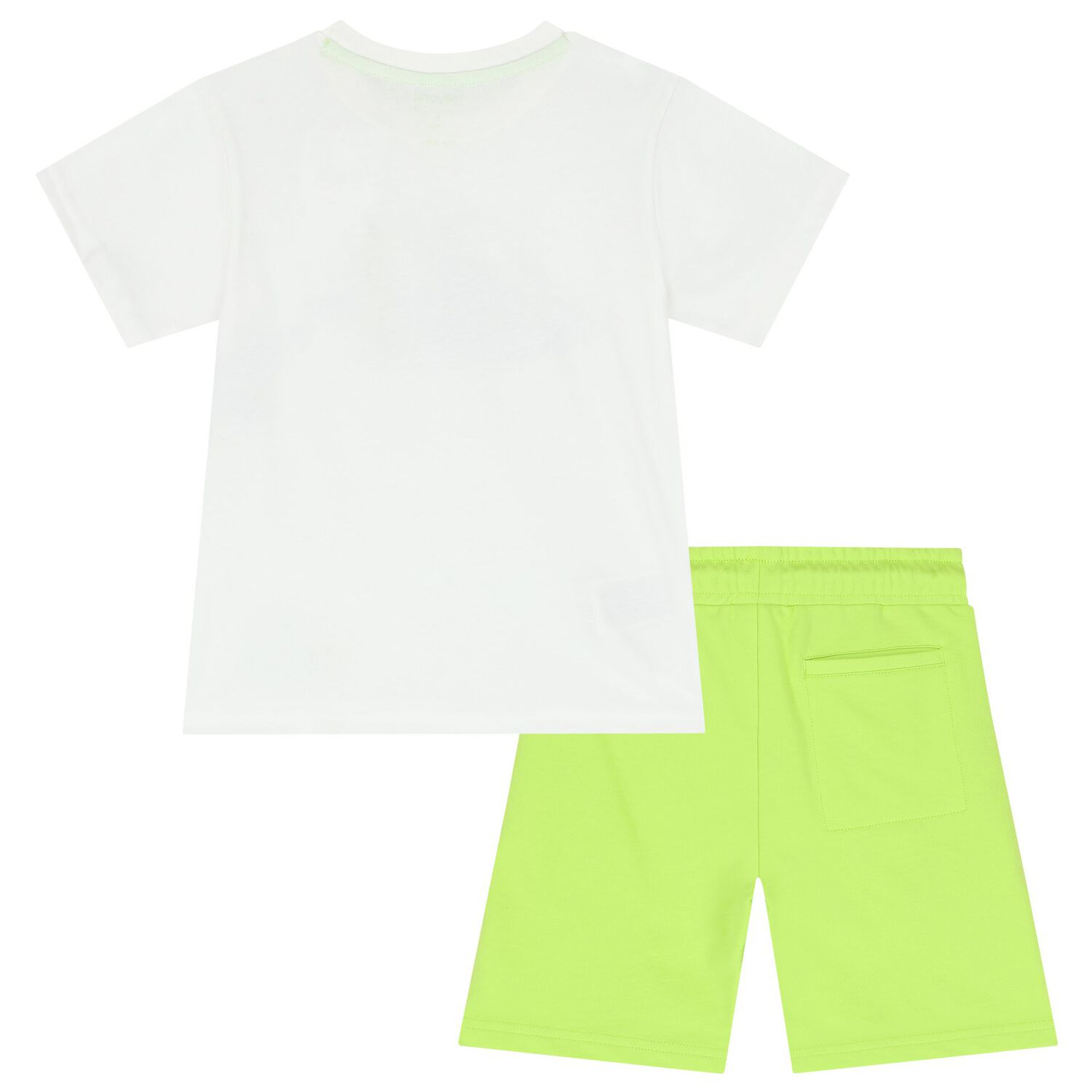 Boys White & Green Pineapple Shorts Set, 1, hi-res image number null