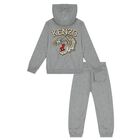 Boys Grey Tiger Logo Tracksuit, 1, hi-res