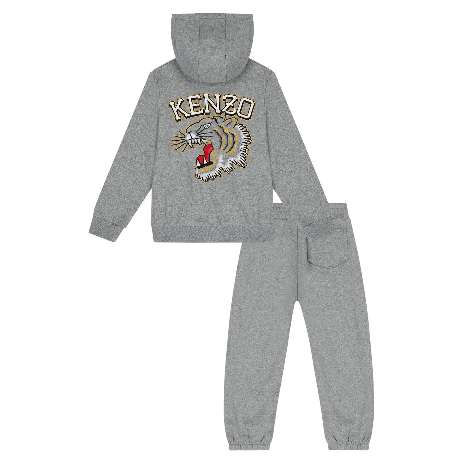 Boys Grey Tiger Logo Tracksuit, 1, hi-res image number null