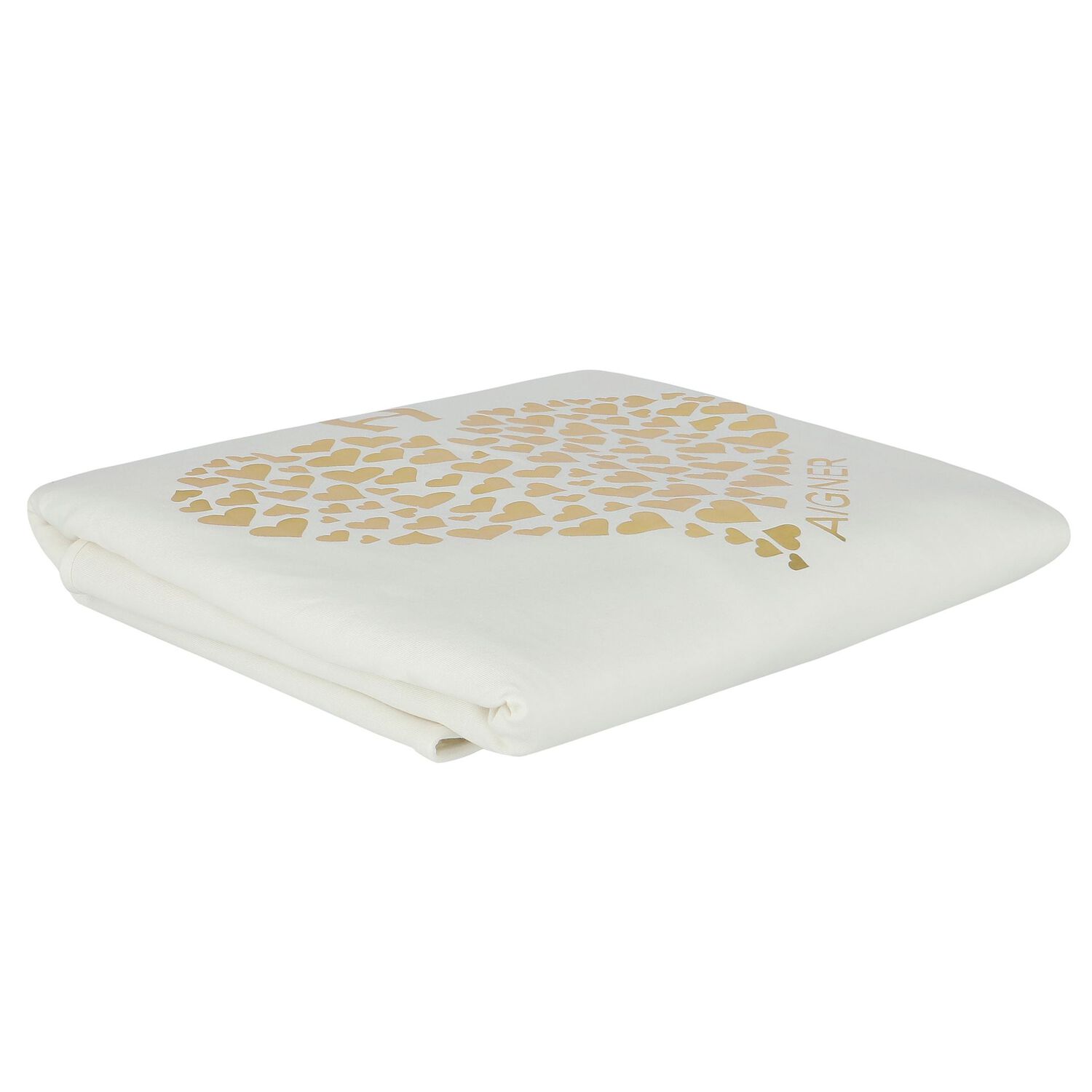 Baby Girls Ivory Heart Logo Blanket, 1, hi-res image number null