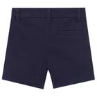 Younger Boys Navy Blue Shorts, 2, hi-res