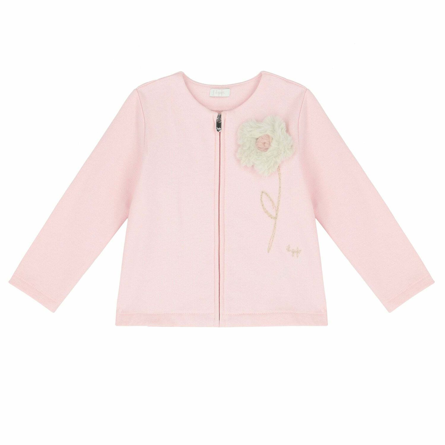Younger Girls Pink Zip Up Top, 1, hi-res image number null
