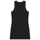 Girls Black Logo Dress               , 1, hi-res