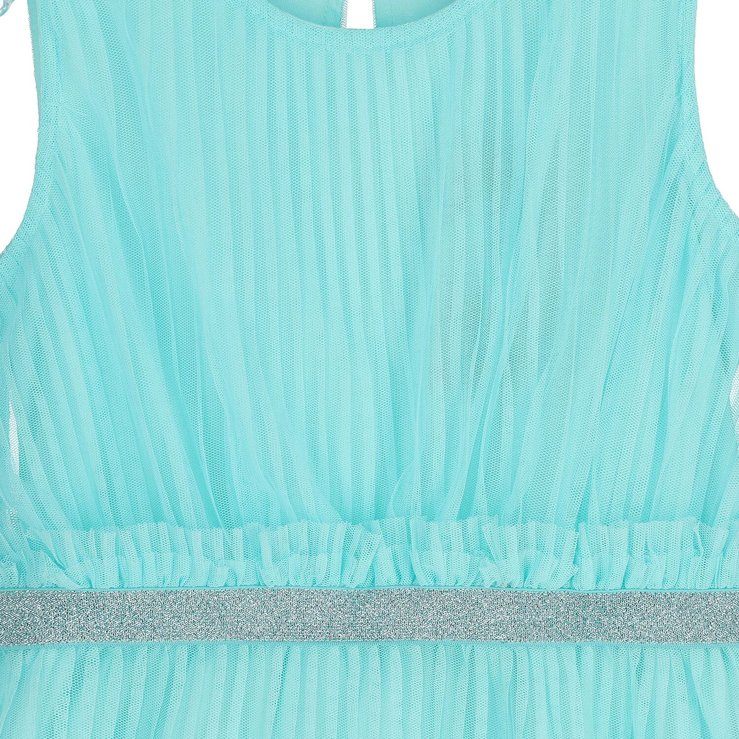 Girls Turquoise Tulle Dress, 1, hi-res