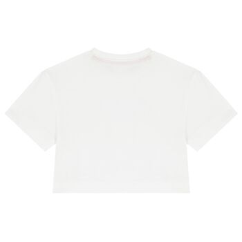 Girls White Logo Lollipop T-Shirt