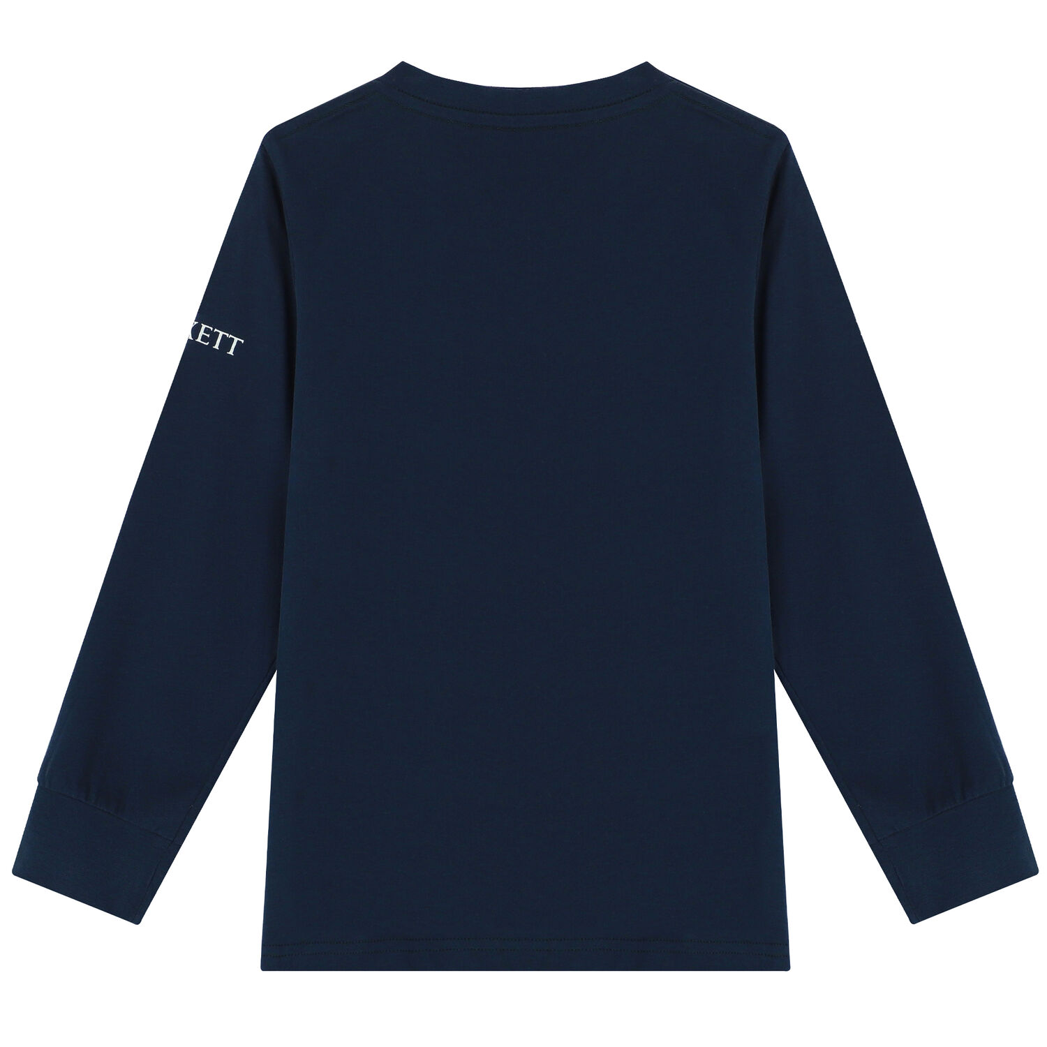 Boys Navy Logo Long Sleeve Top, 1, hi-res