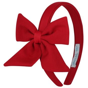 Girls Red Bow Headband