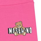 Girls Pink Teddy Bear Logo Shorts Set, 1, hi-res