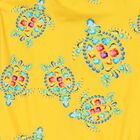 Girls Yellow Turtle Logo Swimsuit, 1, hi-res