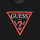 Boys Black Logo Long Sleeve Top, 1, hi-res