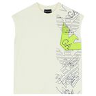 Boys Ivory & Green Logo Shorts Set, 2, hi-res