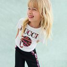 Girls White Logo T-Shirt, 1, hi-res