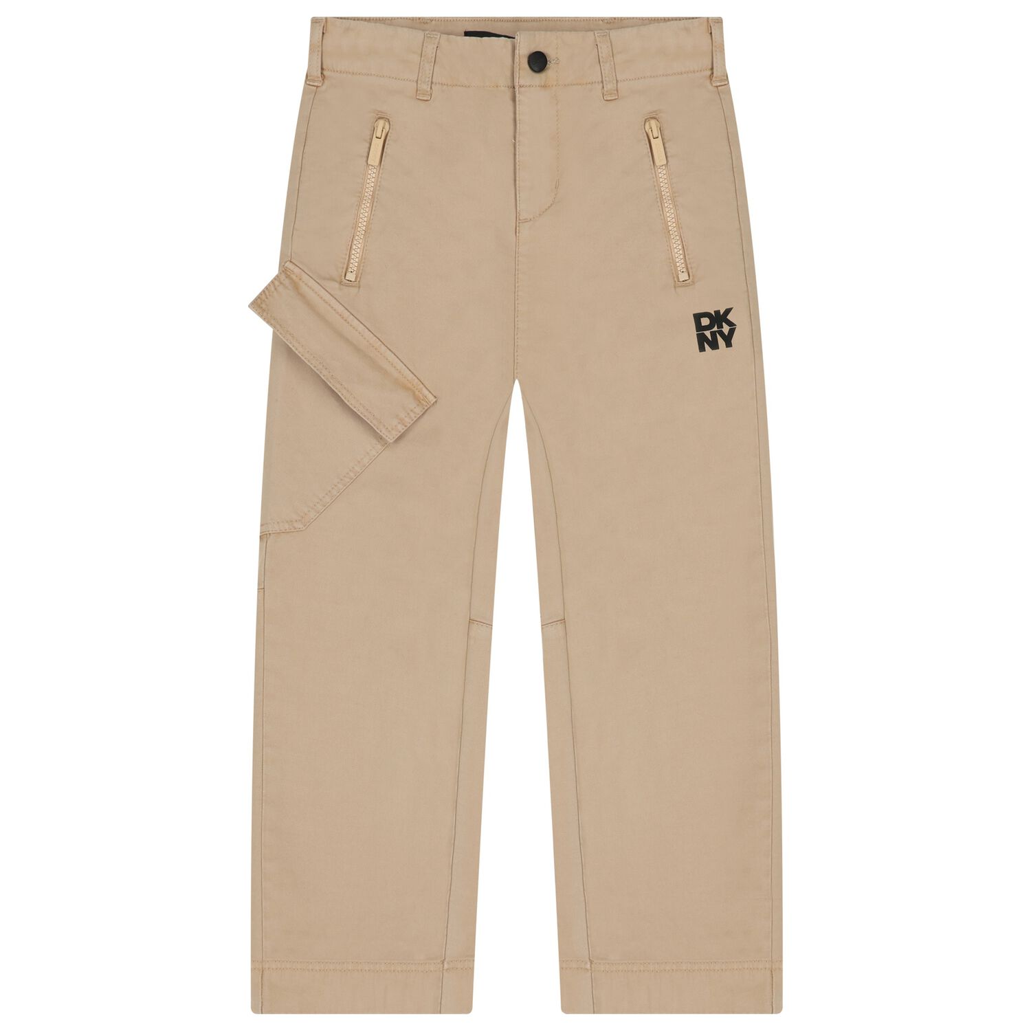 Beige Logo Trousers, 1, hi-res