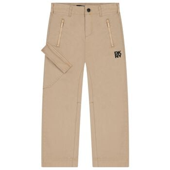 Beige Logo Trousers