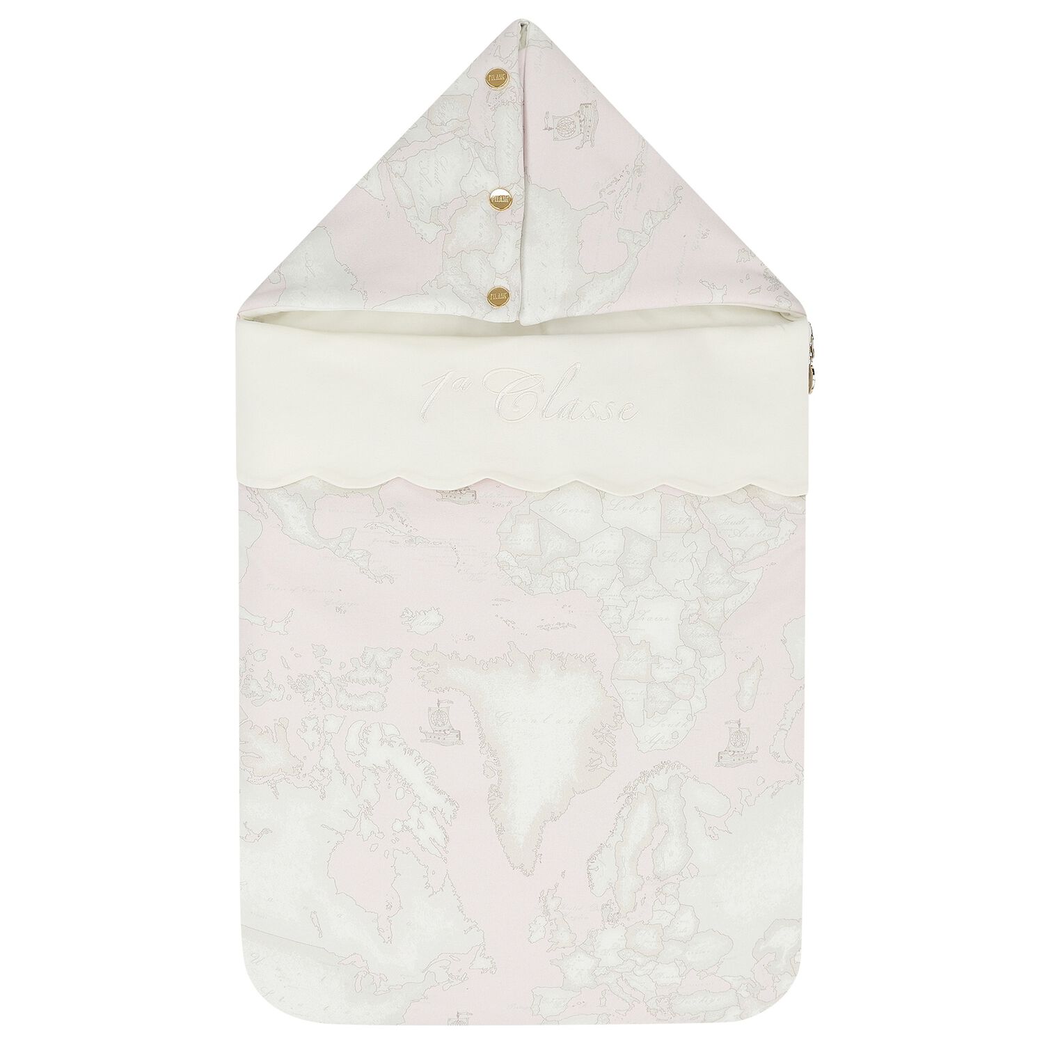 Baby Girls Pink & Ivory Geo Map Nest, 1, hi-res