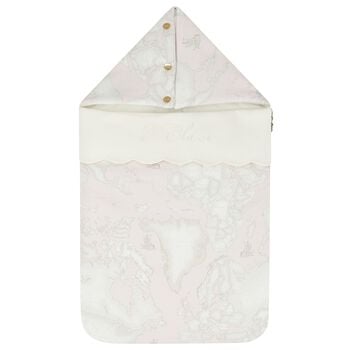 Baby Girls Pink & Ivory Geo Map Nest