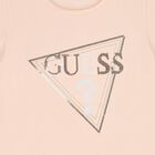 Girls Pink Embellished Logo T-Shirt, 2, hi-res