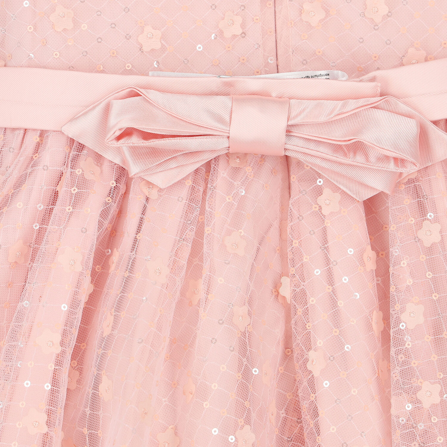 Girls Pink Sequin & Tulle Dress, 1, hi-res