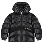 Boys Black Groseiller Down Puffer Jacket, 1, hi-res