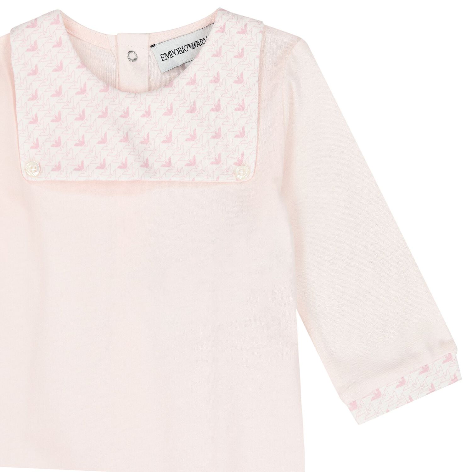 Baby Girls Pink Logo Babygrow Set, 2, hi-res