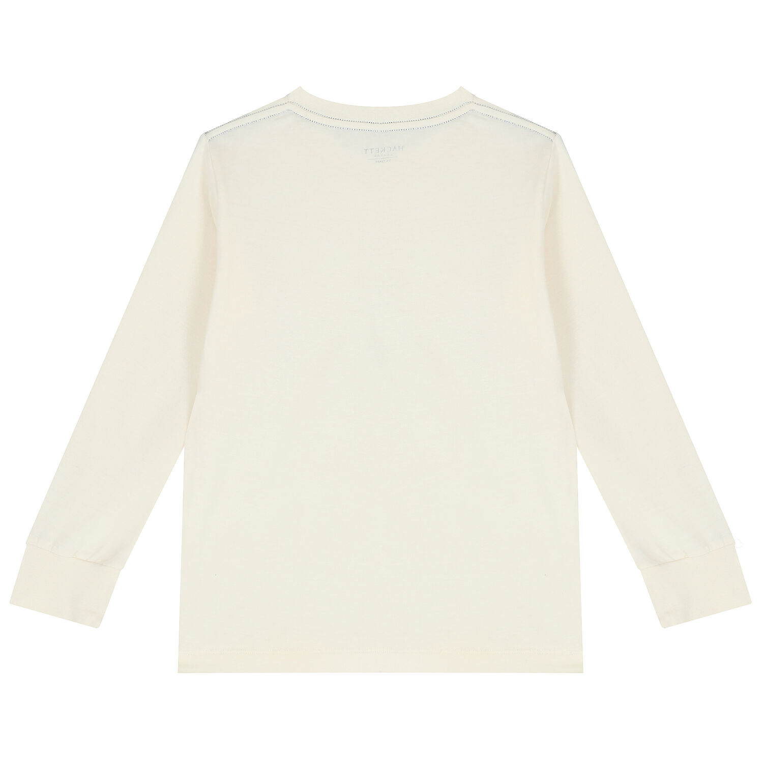 Boys White Logo Long Sleeve Top, 2, hi-res