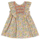 Younger Girls Yellow Floral Dress, 1, hi-res