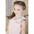 Girls Blush Pink Jodie Bow Top, 1, hi-res