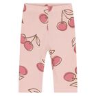 Younger Girls Pink Cherry Leggings, 1, hi-res