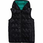 Boys Black Reversible Gilet, 1, hi-res