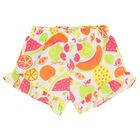 Girls Pink & White Logo Ruffled Shorts Set, 1, hi-res