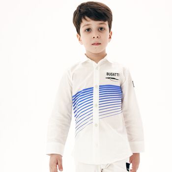 Boys White Logo Shirt