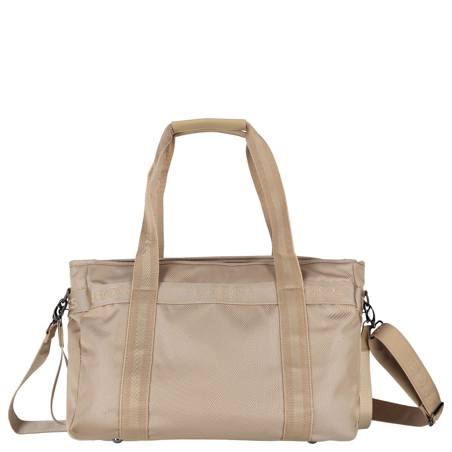 Beige Logo Baby Changing Bag, 1, hi-res