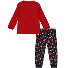 Red & Navy Blue Festive Pyjamas, 2, hi-res