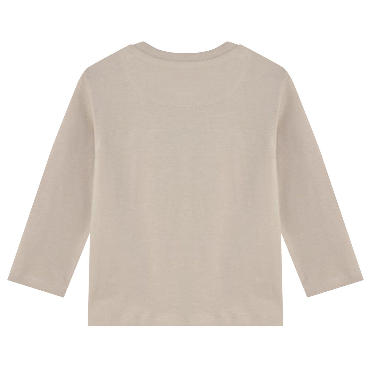 Younger Boys Beige Dogs Long Sleeve Top, 3, hi-res