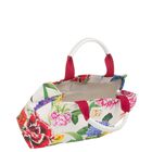 Girls White Floral Tote Bag, 1, hi-res