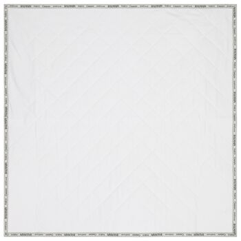 White Logo Quilted Baby Blanket
