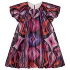Girls Black & Pink Vortice Dress, 1, hi-res