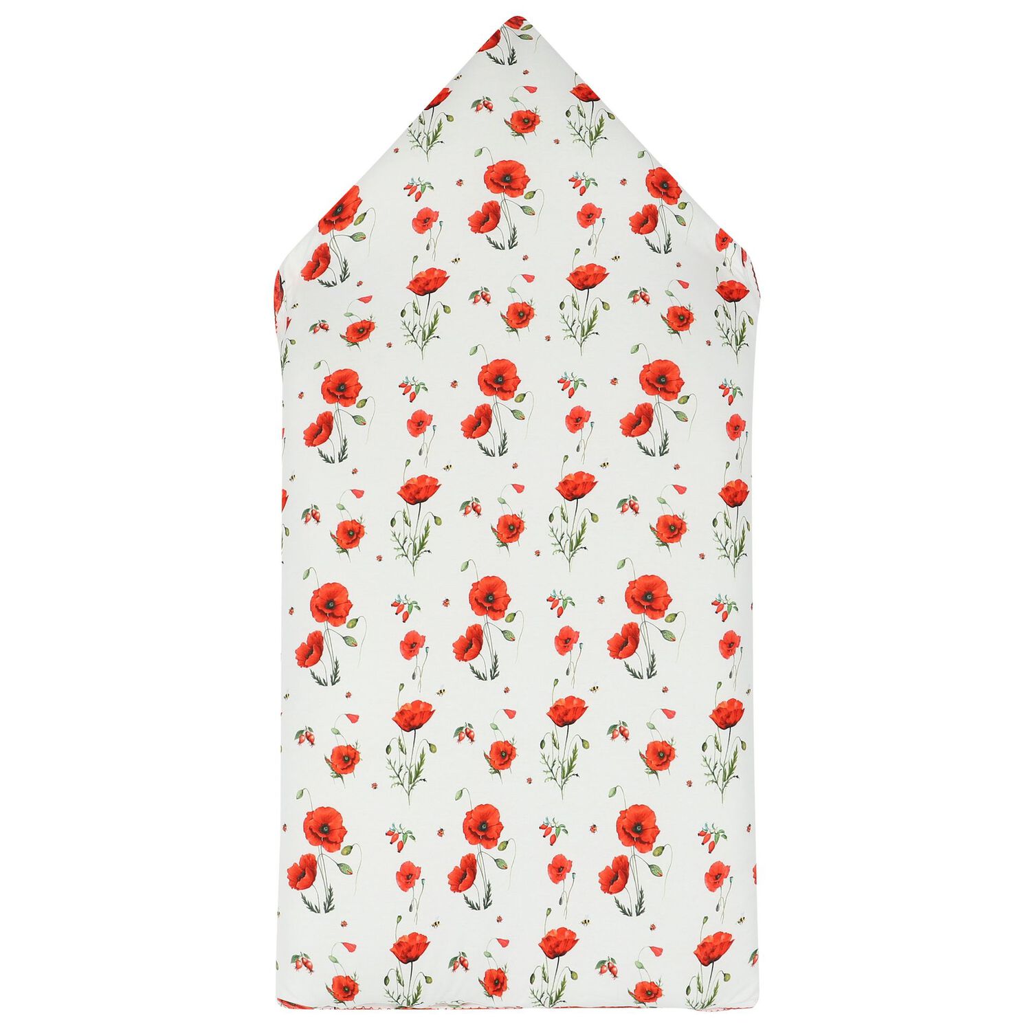 Baby Girls White & Red Poppies Nest, 1, hi-res