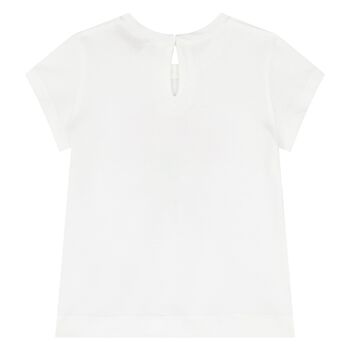 Younger Girls White Rose T-Shirt